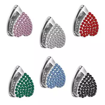 Автомобильные крючки в форме сердца с бриллиантами, инкрустированные стразами, подвесной держатель, крючок для внутренней панели приборов, блестящие автомобильные аксессуары со стразами