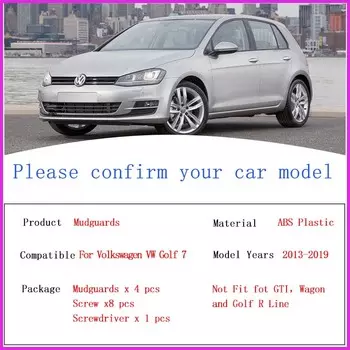 Автомобильные крылья для Volkswagen VW Golf 7 MK7 2013~2019 Передние защитные крылья Задние брызговики Брызговики Аксессуары для брызговиков