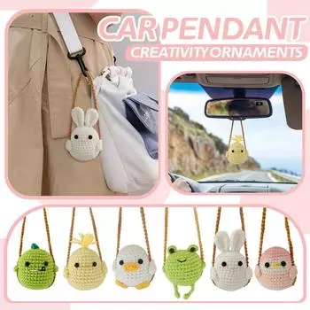 Автомобильные милые растительные украшения плетеные подвески шерстяные подвески аксессуары One Size армия зеленый