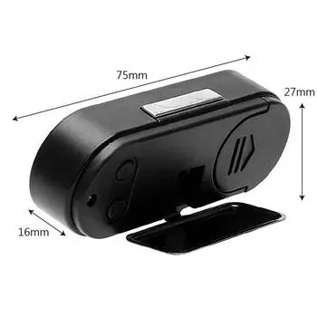 Автомобильные мини-электронные часы, автоматические часы на приборной панели, светящийся термометр, черный цифровой дисплей, автомобильные аксессуары чёрный