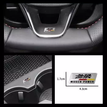 Автомобильные наклейки 3D алюминиевый багажник, передняя решетка капота, значок, наклейки для Mugen Civic Fit Accord HRV CRV City