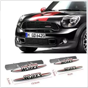 Автомобильные наклейки, эмблема, значок для Mini Cooper S John Cooper Works R50 R52 R53 R55 R56 R57 R58 R59 R60 R61 F55 F56 Clubman Countryman for 135mm Stickers