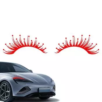 Автомобильные наклейки на ресницы, светоотражающие наклейки на ресницы, наклейки на брови автомобиля, наклейки для кузова своими руками для украшения фар автомобиля фиолетовый