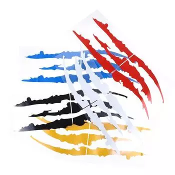 Автомобильные наклейки Светоотражающие следы когтей монстра Царапина в полоску Маркировка на фару синий