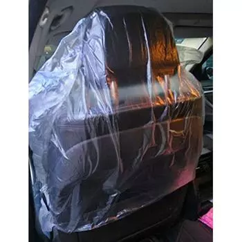 Автомобильные одноразовые пластиковые чехлы для сидений, гаражные одноразовые пластиковые чехлы для сидений, защитные чехлы для транспортных средств белый