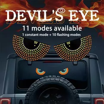 Автомобильные огни LED Devil s Eye USB проводка Бесплатная автомобильная крутая подсветка Автомобильные аксессуары Auto Mult U0V8 Red white-Semicircle 1pair