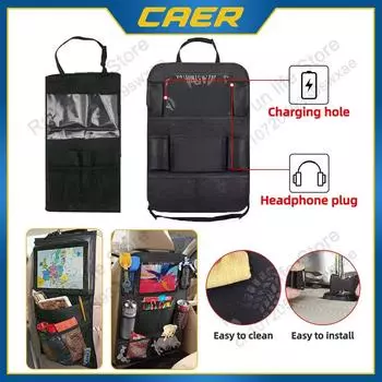 Автомобильные органайзеры для заднего сиденья с сенсорным экраном, держателем для планшета, защитный чехол для заднего сиденья автомобиля, 9 карманов для хранения, коврики для ног, дорожные аксессуары