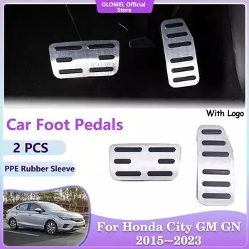 Автомобильные педали для Honda City Grace Ballade GM GN 2015~2024, топливный тормоз, акселератор, без сверления, литые накладки, аксессуары для интерьера