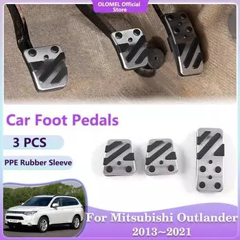 Автомобильные педали для Mitsubishi Outlander GF GG ZJ ZK ZL 2013~2024, подставка под тормоз, акселератор, поддон из сплава, аксессуары для интерьера