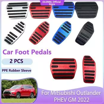 Автомобильные педали для Mitsubishi Outlander PHEV GM 2024 из нержавеющей стали, газовая накладка, топливный тормоз, нескользящие, без сверления, литые крышки, детали