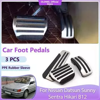 Автомобильные педали для Nissan Datsun Sunny Sentra Hikari B12 Высококачественные нескользящие акселераторные тормоза без сверления из сплава