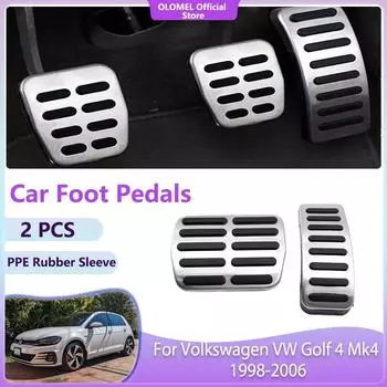 Автомобильные педали для Volkswagen VW Golf 4 Mk4 Bora HS, акселератор, нескользящий, топливный тормоз, без сверления, литые накладки, аксессуары