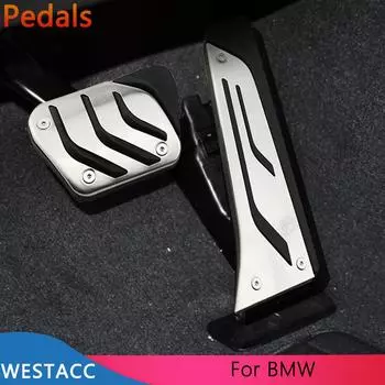Автомобильные педали из нержавеющей стали, чехол для педалей для BMW 3 M3 X3 X4 X5 X6 F20 F30 E34 E39 E70 E71 E90 E46 GT3, газовая тормозная колодка AT