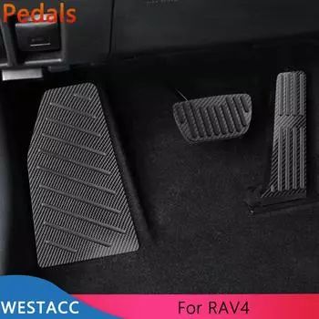 Автомобильные педали из углеродного волокна для Toyota RAV4 RAV 4 XA50 2022, чехол для педали акселератора, тормоза, подставки для ног Rest