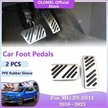 Автомобильные педали тормоза для MG ZS ZS11 EV ZX EZS ZST 2018~2024 из нержавеющей стали, накладки на педаль акселератора, коврики, аксессуары для интерьера