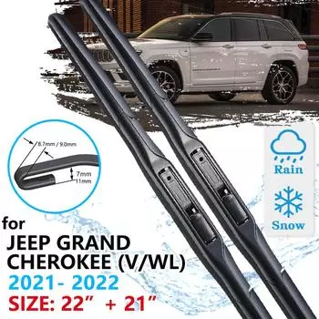 Автомобильные передние щетки стеклоочистителя для Jeep Grand Cherokee 5th WL 2022 2023, аксессуары для очистки лобового стекла, окна LHD
