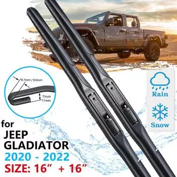 Автомобильные передние щетки стеклоочистителя для Jeep Gladiator JT 2022, аксессуары для чистки окон, щетки для лобового стекла LHD