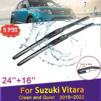 Автомобильные передние щетки стеклоочистителя для Suzuki Vitara 2015 2016 2017 2018 ~ 2022 безрамные резиновые аксессуары для очистки лобового стекла