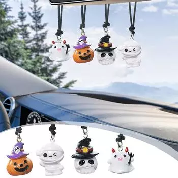 Автомобильные подвески Креативные Хэллоуинские милые автомобильные подвески Украшения для зеркала заднего вида автомобиля Украшения One Size