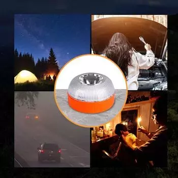 Автомобильные предупреждающие огни аварийный свет V16 омологированный Dgt одобренный USB перезаряжаемый магнитно-индукционный испанский автомобильный стробоскоп оранжевый