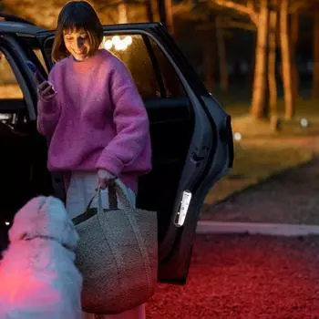 Автомобильные предупреждающие огни, интеллектуальный датчик, быстрая зарядка, автомобильный приветственный свет, многофункциональный, с длительным сроком службы батареи, предупреждающие осветительные приборы с