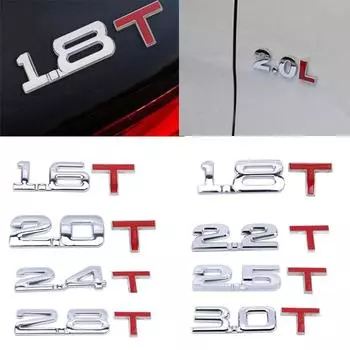 Автомобильные принадлежности, автомобиль, объемный хвост, металлическая наклейка на автомобиль 1.8T
