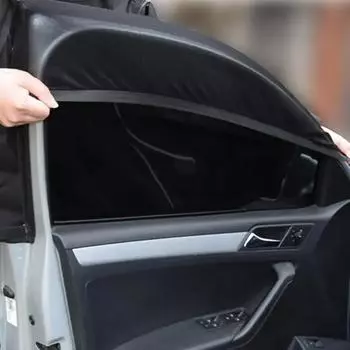 Автомобильные противомоскитные сетки на окна, двери, передние и задние боковые окна, солнцезащитные сетки, автомобильные москитные сетки для кемпинга и отдыха на природе чёрный