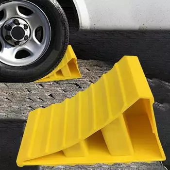 Автомобильные противоскользящие упоры для колес, противоскользящие упоры для автомобильных шин, упоры для колес, переносные упоры для автофургонов, прицепов, грузовиков жёлтый