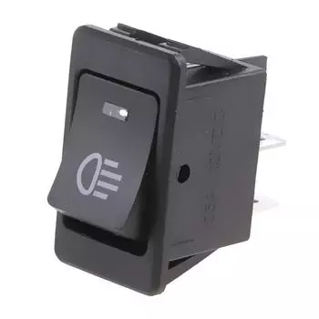 Автомобильные противотуманные фары для DC 12V Переключатели на приборной панели Кнопка управления для светодиодных противотуманных фар Включение/выключение чёрный