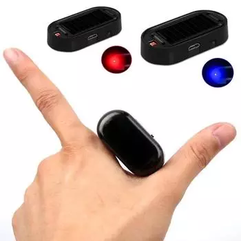 Автомобильные противоугонные фары на солнечных батареях Автомобильная имитация противоугонной сигнализации Светодиодная имитация предупреждающего света Вспышка Аксессуары для салона автомобиля