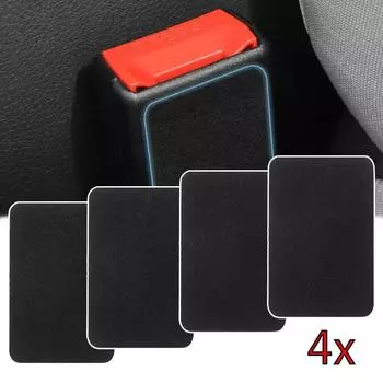 Автомобильные ремни безопасности с пряжкой, наклейки для предотвращения столкновений, накладки для Skoda Fabia Kodiaq Octavia A4 A5 A6 A7 Rapid Superb Yeti, противошумные черные 2x