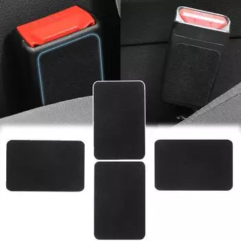 Автомобильные ремни безопасности с пряжкой, наклейки для предотвращения столкновений, накладки для Skoda Fabia Kodiaq Octavia A4 A5 A6 A7 Rapid Superb Yeti, противошумные черные 4X