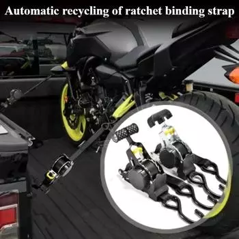 Автомобильные ремни для грузовых ремней с выдвижной лентой для мотоциклов Ремень с храповым механизмом для багажа Ремень с храповым механизмом для автомобиля
