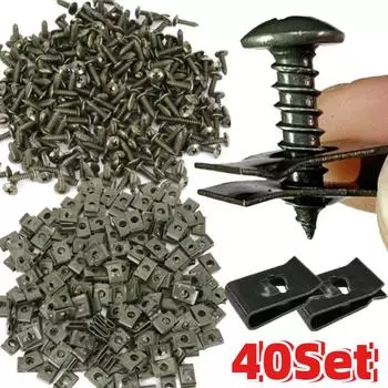 Автомобильные саморезы, крепежные элементы, автомобильные металлические U-образные распорки, комплект саморезов, аксессуары для модификации автомобиля и мотоцикла 2pc