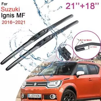 Автомобильные щетки переднего стеклоочистителя для Suzuki Ignis MF 2016 2017 2018, безрамные резиновые аксессуары для очистки снега