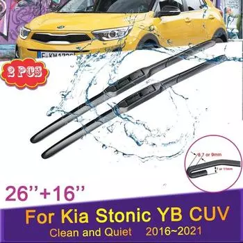 Автомобильные щетки стеклоочистителя для Kia Stonic YB CUV 2016 ~ переднее лобовое стекло для очистки снега бескаркасные бесшумные резиновые аксессуары наклейка