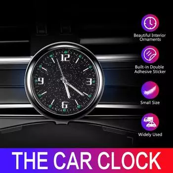 Автомобильные серебристые цифровые часы с дисплеем, электронные кварцевые часы, приборная панель, вентиляционное отверстие, часы, внедорожник, автомобили, аксессуары для интерьера