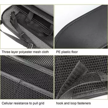 Автомобильные сетчатые сумки-контейнеры Автомобильный держатель для сумок для передних кресел Органайзер для передних кресел Сумки для документов Помады Телефоны чёрный
