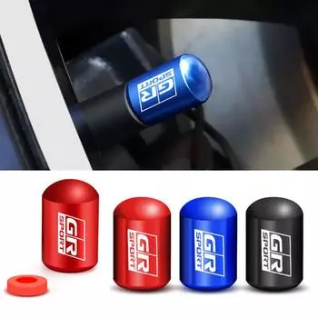 Автомобильные шины для колес, капсульные колпачки для клапанов, обод, пылезащитный чехол для GR Sport Gazoo Racing Yaris 86 Corolla Hilux Supra C-HR, аксессуары для шин чёрный