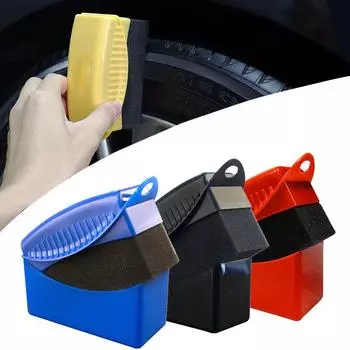 Автомобильные шины Вощение Полировка Чистка Протирание Мойка шин Колесо Обод Отделка Контур Детализация Полировка Полировка Полировальные круги Губка Пена Щетка красный