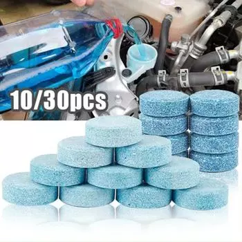 Автомобильные шипучие таблетки Смешанные твердые очистители для лобового стекла Инструменты для мытья стеклоочистителей Домашний туалет Окна Концентрированные таблетки Автомобильный очиститель 10PCS