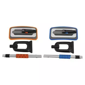 Автомобильные скребки для снега из алюминиевого сплава с эргономичной ручкой, эффективное удаление снега, снежная метла, скребок для льда Blue