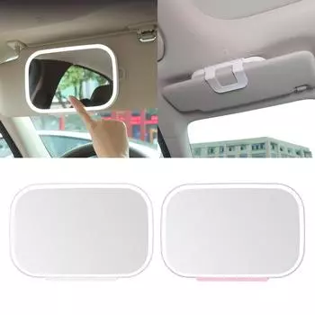 Автомобильные солнцезащитные козырьки, перезаряжаемое косметическое стекло, автомобильное стекло для макияжа со светодиодной подсветкой, 3 режима яркости, сенсорное управление затемнением розовый