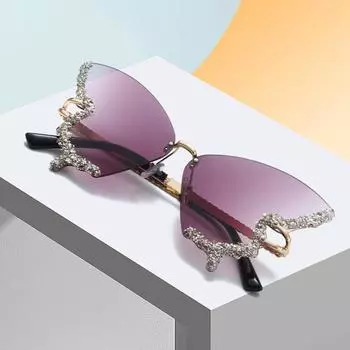 Автомобильные солнцезащитные очки-бабочки для мужчин и женщин, защита от ультрафиолета, винтажные велосипедные металлические солнцезащитные очки без оправы, очки