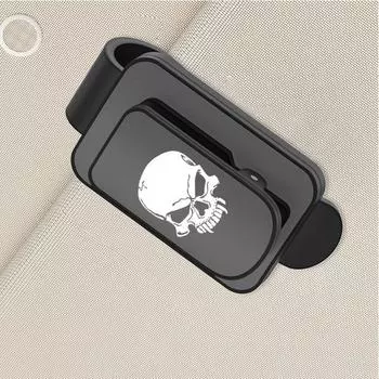 Автомобильные солнцезащитные очки с рисунком черепа, держатель для солнцезащитных очков, зажим для автомобильного козырька, зажим для очков разного размера, автомобильные солнцезащитные очки