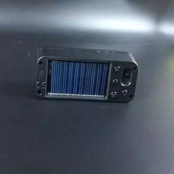 Автомобильные солнечные часы универсальные цифровые часы для приборной панели автомобиля термометр гигрометр мини самоклеящиеся часы для салона автомобиля оранжевый