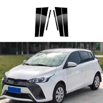 Автомобильные стойки для Toyota Yaris Vios XP150 5-дверный хэтчбек 2014 2015 2016-2022 2023 Накладка на дверь, окно, наклейки на колонку BC