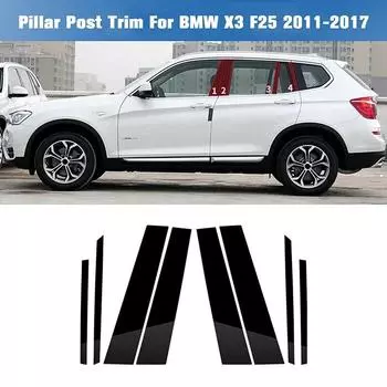 Автомобильные стойки, накладка на окно, наклейка на колонку BC для BMW X3 F25 2011-2017, автомобильные внешние аксессуары