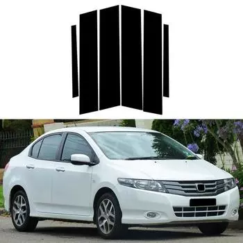 Автомобильные стойки, обшивка двери, окна, наклейки, наклейка для Honda City Ballade 2009 2010 2011 2012 2013, автостайлинг