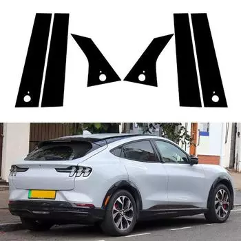 Автомобильные стойки, обшивка двери, окна, наклейки, наклейка для Ford Mustang Mach-E 2021 2022 2023, автостайлинг